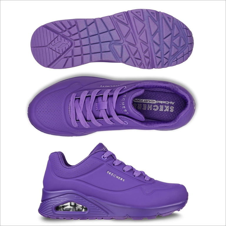 Skechers, Casual Sneakers for Women, Purple, Size 9.5 Extra Wide