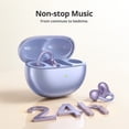 thumbnail image 3 of Tronsmart OpenFly Clip Open Ear Clip-on Earbuds, Secure Fit Bluetooth Wireless Earbuds with Deep Bass, Touch Control & 24H Playtime, for Workout, Running, Commuting purple, 3 of 14