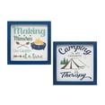 thumbnail image 4 of Melrose Camping Sentiment Square Wooden Framed Wall Signs - 10" - Set of 4, 4 of 4