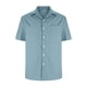 thumbnail image 5 of Mens Manga Corta Botón Abajo Camisas Cuello de Vuelta Color Sólido Casual Blusa, Moda Verano Poliéster, 5 of 9