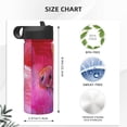 thumbnail image 4 of Salouo Pig Pattern 18 oz Water Bottle With Straw,Stainless Steel Sports Water Cup Flask Wide Mouth Travel Thermal Mug for Home Office Car, 4 of 8