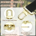 thumbnail image 3 of 1.5 Inch Swivel Clasp Hooks, 2 Pcs Detachable Snap Hook for Bag Strap Replacement Purse Lanyard DIY Craft, Light Gold, 3 of 7