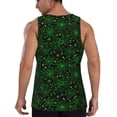 thumbnail image 3 of Xecao Green Bright Web with Spiders Men's Tank Top Workout Quick Dry Sleeveless Gym Jogging Muscle Shirts Summer Swim Beach Tops, 3 of 9