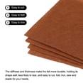 thumbnail image 4 of Uxcell 12 Pcs Soft Felt Sheets Fabric Craft Sheets Brown 7.87" x 11.81", 4 of 7