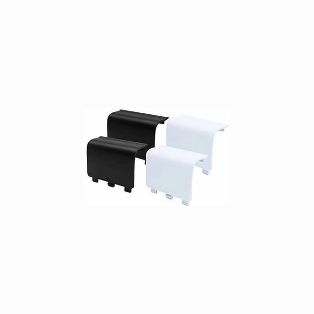 Replacement Battery Cover Door Compatible with Xbox One, Xbox One S Controller, Battery Back Shell Repair Part Compatible with Xbox Wireless Controller (4PCS, Black, White)