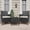Black+Ivory White, variant on EastVita 3 Piece Patio Set PE Rattan Patio Conversation Set with 2 Chairs and 1 Coffee Table Outdoor Patio Furniture Set for Patio Front Porch Balcony Bistro - Grey