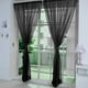 thumbnail image 2 of Elegante cortina de gasa para ventana, 2 paneles, extra ancha para patio corredizo Negro 100x270cm, 2 of 9