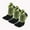 Black+Green, variant on COOLMAX Unisex Toe Socks 3-Pack - Separated Toe Design for FiveFingers Shoes & Daily Wear
