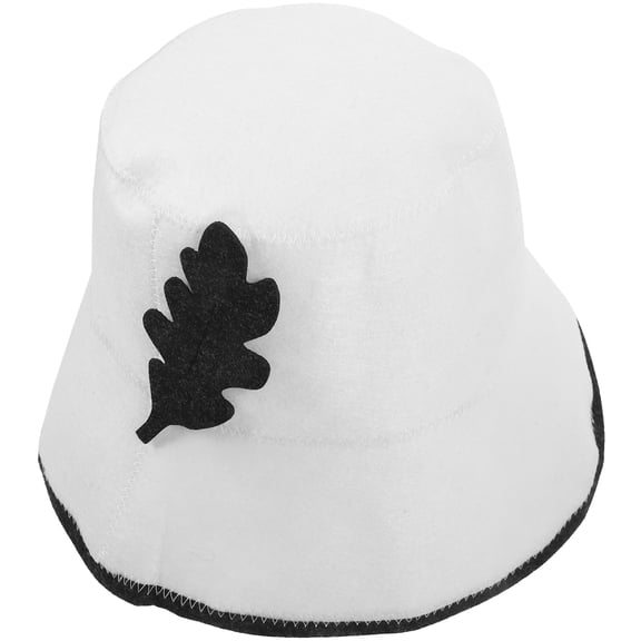 NICEXMAS White Reusable Felt Sauna Hat Breathable Comfortable Hat Protects Eyes and Head