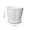 White, variant on Flower Pot With Drainage Hole, Plastic Planter With Saucer, Petal Shaped Decorative Lightweight Plant Pot for Indoor Outdoor SUCCULENTs, Herbs, Tabletop Shelf Windowsill Display