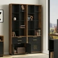 thumbnail image 7 of ModernMate 73" Tall Wooden Bookcase with 2 Drawers, Modern Bookshelf with Doors, 8 Open Storage Cubes, Storage Organizer Freestanding Rack for Living Room Home Office Study Room, 7 of 7