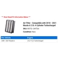 thumbnail image 2 of Air Filter - Compatible with 2018 - 2021 Mazda 6 2.5L 4-Cylinder Turbocharged 2019 2020, 2 of 2