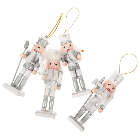 5 Inch Nutcracker Ornament Candy Ornaments Xmas Christmas Decoration White