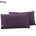 thumbnail image 1 of Hadanceo 2Pcs Solid Color King Queen Pillow Case Home Bedroom Bed Cushion Cover Decor, 1 of 8