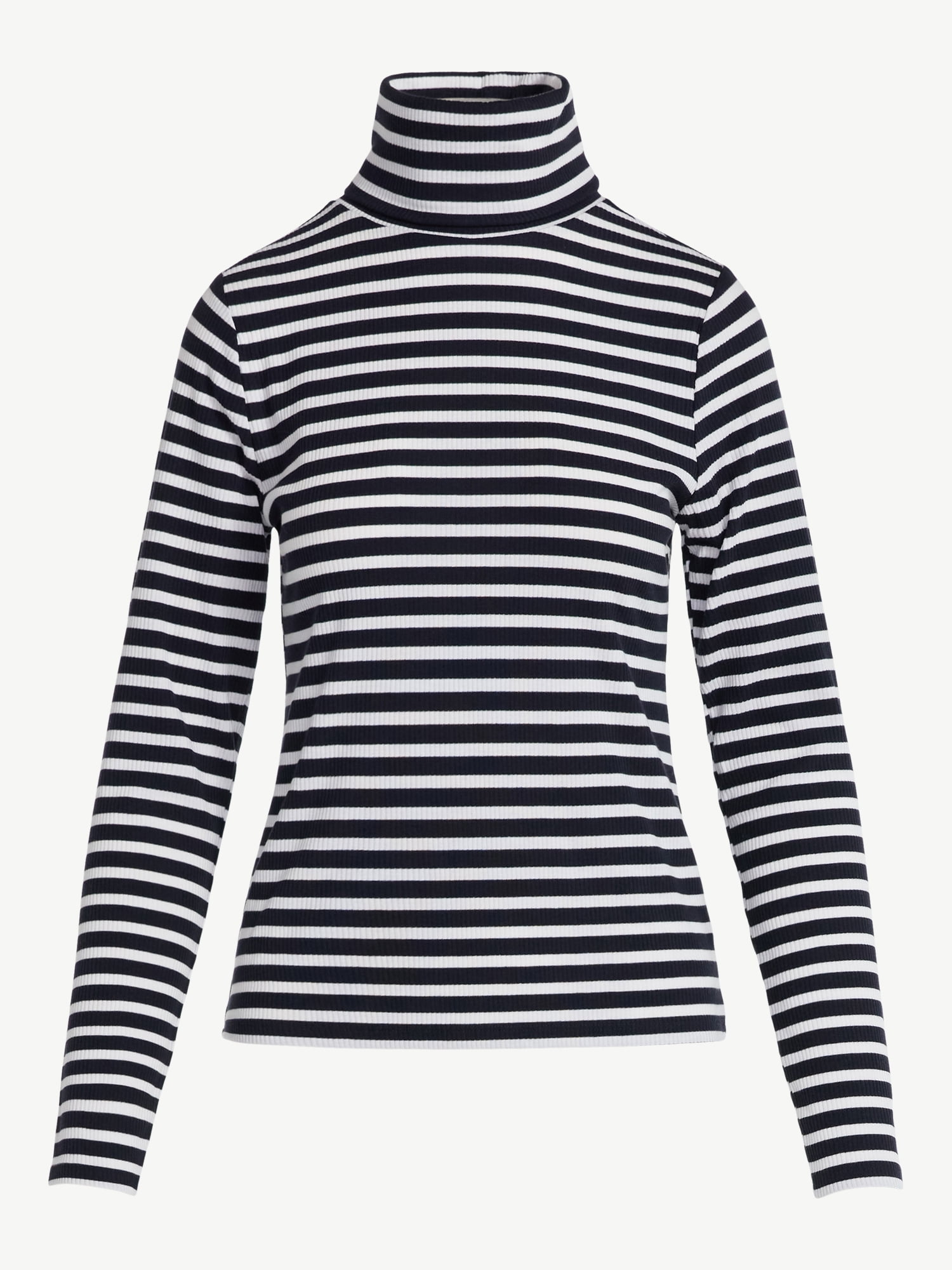 Free Assembly Women's Ribbed Turtleneck Tee, Sizes XS-XXL
