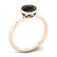 thumbnail image 6 of SuperJeweler 1 Carat Rose Cut Black Diamond Solitaire Engagement Ring In 14 Karat Rose Gold For Women, 6 of 6