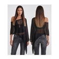 thumbnail image 2 of LMLYSoH Women's Knitted Poncho Fashion Lightweight Solid Color Off One Shoulder Shawl Wrap for Beach Party, 2 of 9