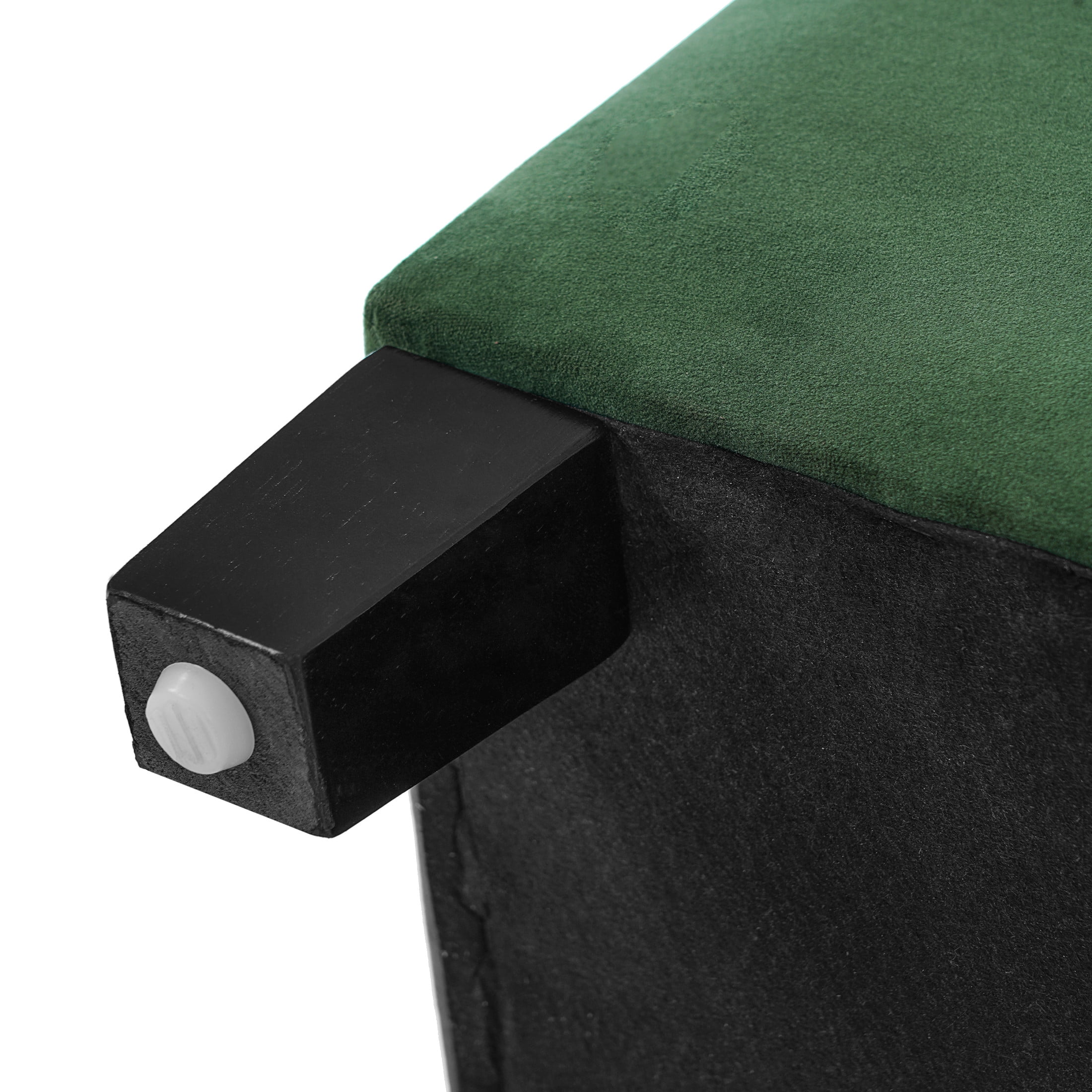 Christopher Knight Home 51" Fabric Storage Ottoman, Tufted End of Bed Bench, Wooden Legs, Retro Green