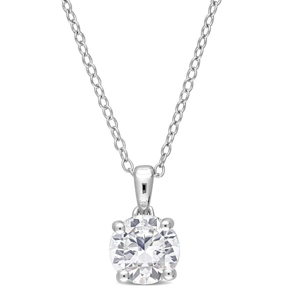 Everly Women's 1.62CT TGW Created White Sapphire Sterling Silver Pendant