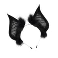 thumbnail image 4 of Diadema con orejas de murciélago de imitación de animal, diadema con orejas peludas de animal para baile de graduación, 4 of 8