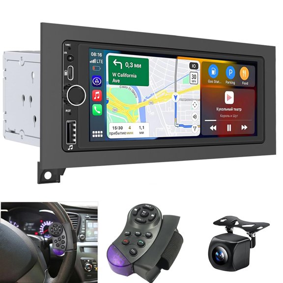 Estéreo para auto Zeminba con GPS, CarPlay y Android Auto