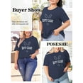 thumbnail image 4 of XCHQRTI Funny Rabbit Women Shirt Plus Size Graphic Tee Happy Easter Short Sleeve Oversized Tshirt, 4 of 9