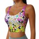 thumbnail image 2 of Balery Colorful Tie Dye Stained Glass 3 Sujetadores deportivos con espalda cruzada para mujer, acolchados, sin costuras, de alto impacto, ideales para yoga, gimnasio, entrenamiento y fitness.-Medium, 2 of 8