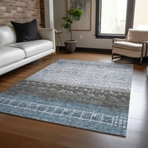 Addison Rugs Chantille Indoor/Outdoor Transitional Global Blue Washable Rectangle Rug, 2'6" x 3'10"