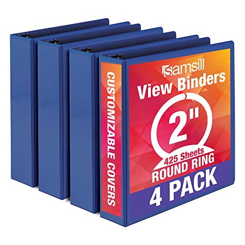 Samsill Economy 3 Ring Binder Organizer, 2 Inch Round Ring Binder