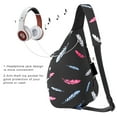 thumbnail image 2 of Sling Backpack- Rope Bag Crossbody Backpack Travel Multipurpose Unisex Daypack, 2 of 3