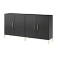 thumbnail image 5 of Bush Furniture Soho Low Storage Cabinet with Doors - Set of 2 in Black, 5 of 10