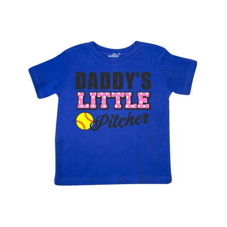 

Inktastic Daddys Little Pitcher Softball Gift Toddler Toddler Girl T-Shirt