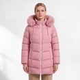 thumbnail image 3 of Winter Coats for Women Quilted Winter Jacket Windproof Puffer Parka Coat, Pink 2XL, 3 of 8