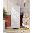 thumbnail image 3 of Crestlive Products Tall Dresser, 8-Drawer Fabirc Storage Tower, Chests of Drawers - Vertical Organizer Unit for Bedroom, Hallway, Entryway, Nursery, Closets - Steel Frame, Wood Top & Handles (White), 3 of 8