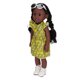 thumbnail image 3 of Muñeca Negra, Encantadora Muñeca De Vinilo Exquisita De Regalo De Cumpleaños A La Moda Con Gafas Para El Dormitorio Del Hogar Universal Otros, 3 of 8