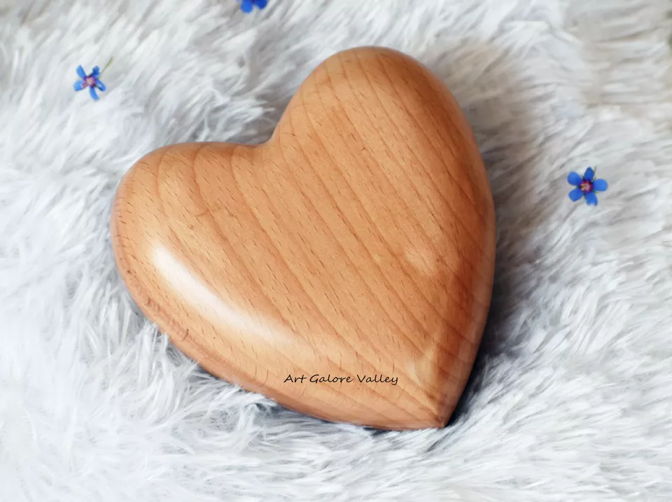 Wooden Urn for Human Ashes Keepsake For Pets Handmade Heart Shaped Urn For Ashes Loving Memorial for loved ones