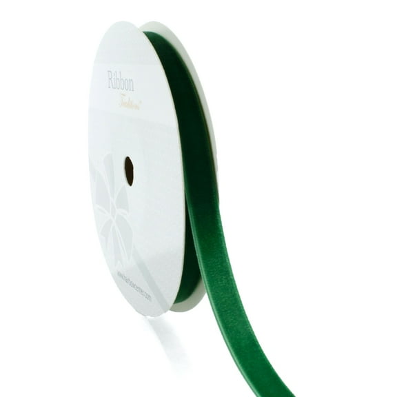 3/8" Velvet Ribbon 587 Forest Green 25 Yard