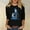 Black#1, variant on Womens Tops Womens Plus Size $5,Fall Clothes Womens Tops Long Sleeve,Women's New 3/4 Sleeve Western Style Printed Casual Top T-shirt Black M