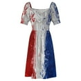 thumbnail image 4 of Robe Sans Manches Rouge Blanc et Bleu Robes Dames Été 2024 Robe Femme, 4 of 4