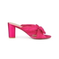 thumbnail image 3 of BLISSFUL STEP Women's Shoes Bow Chunky Heel Slip on Slide Sandals Hot Pink 5.5, 3 of 7