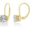 thumbnail image 1 of Collection Platinum-Plated Sterling Silver Infinite Elements Zirconia Leverback Earrings, 1 of 3