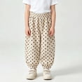 thumbnail image 4 of Plebaso Girls Baggy Jogger Sweatpants Elastic Waist Pull on Athletic Trousers Corduroy Cute Pants for Kids, 4 of 6