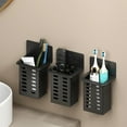 thumbnail image 4 of 1 functional toothpaste bathroom toothbrush stand wall-mounted toothbrush storage rack bathroom storage rack, 4 of 8