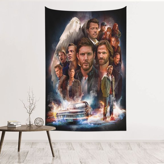 Tapestry Supernatural , Wall Art Hanging Decor Tapestry Design For Bedroom Home Decor Frat Wall Outdoor Flag 60x40in