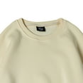 thumbnail image 3 of LEEy-world Men Hoodies Crewneck Sweatshirt for Men's with Script Logo Beige,3XL, 3 of 4