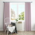 thumbnail image 3 of Deconovo Pink Lavender Blackout Curtains Rod Pocket Curtain Panels Thermal Insulated Curtains for Window 52W x 45L inch 2 Panels, 3 of 9