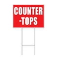 thumbnail image 1 of Counter Tops (18" x 24") Yard Sign, Includes Metal Step Stake, 1 of 6