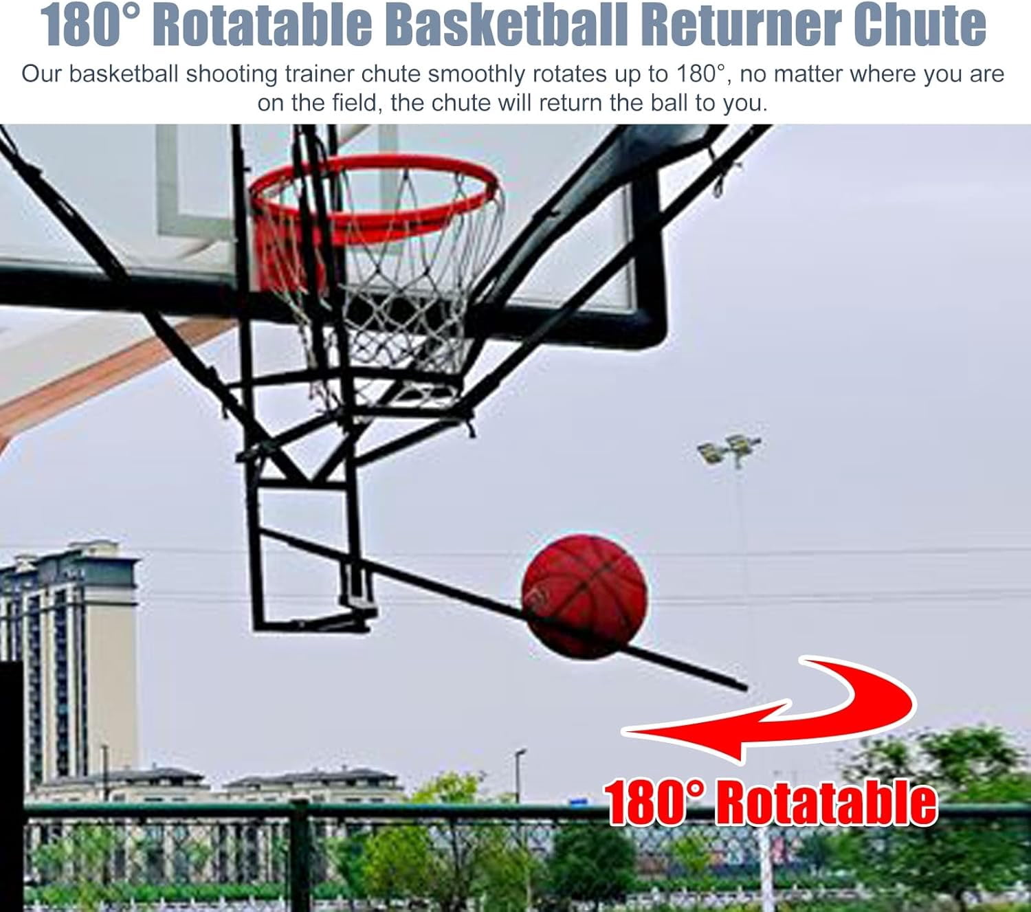 Gamvdout Basketball Hoop Returner Basketball Shot Return Apparatus Basketball Shot Returner Basketball Shooting Trainer for Hoop  Indoor Outdoor Basketball Return/Basketball Rebounder Shot Returner