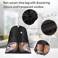 thumbnail image 3 of atorakushon Indian Non Woven Fabric Shoe Cover Travelling Shoe Storage Bag Footwear Organiser Pouch Shoe Bag Black Pack of 12, 3 of 5