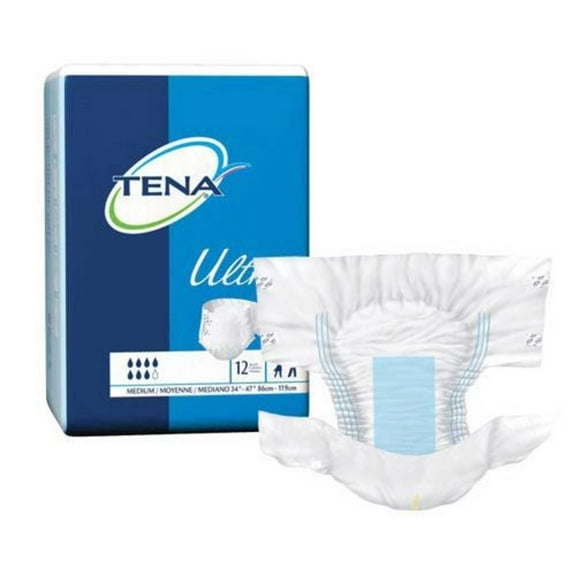 TENA Ultra Adult Incontinence Brief M Heavy Absorbency Breathable, 67200, 40 Ct